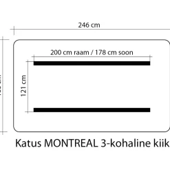 Pihakeinun katos Home4You MONTREAL 3 160x246 cm, beige