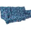 Pihakeinun pehmusteet Home4You ROMA 108x56x10 cm, 3 kpl, lehtikuosi, sininen