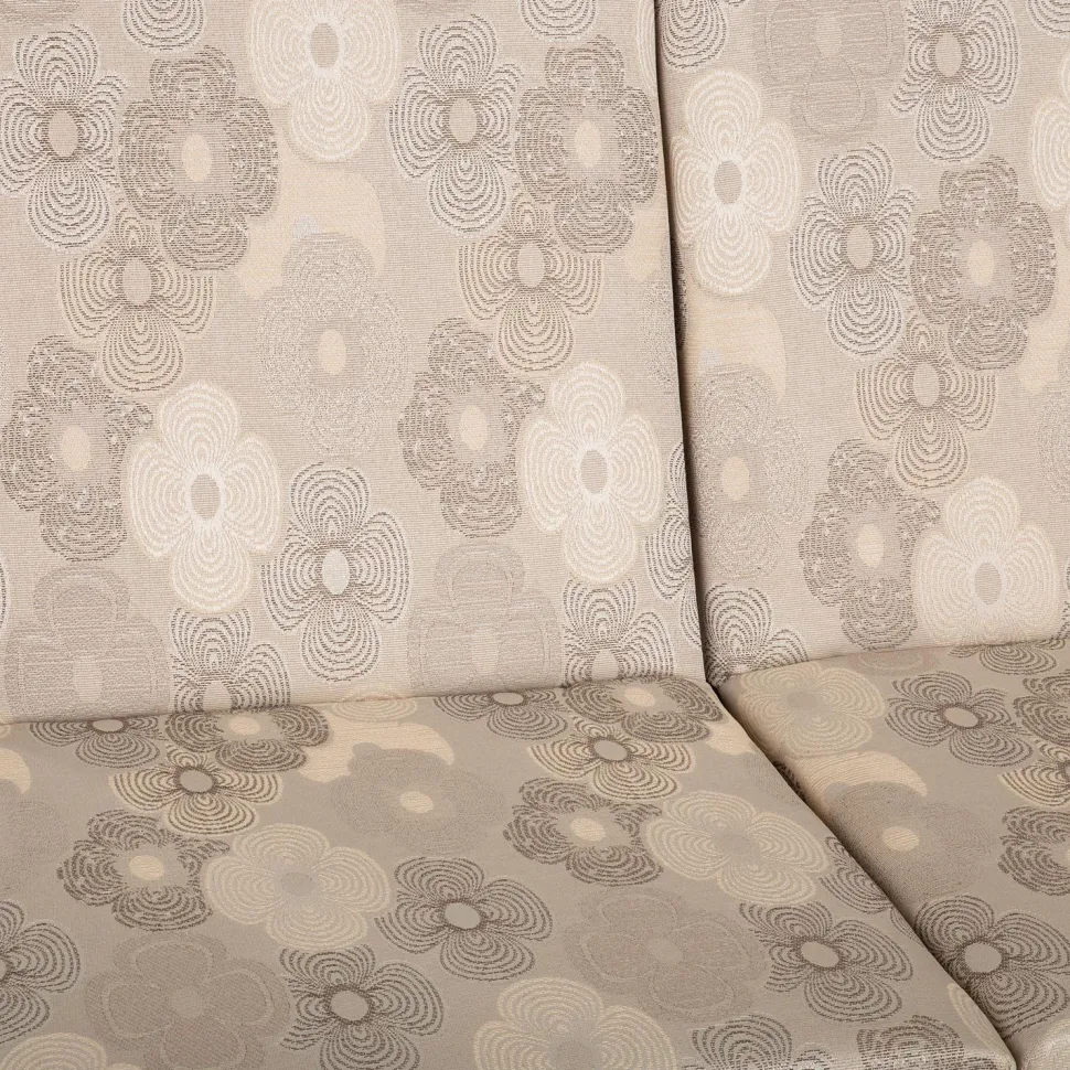 Pihakeinun pehmuste Home4You MONTREAL 114x52x9 cm, beige, ympyräkuosi, 3-osainen