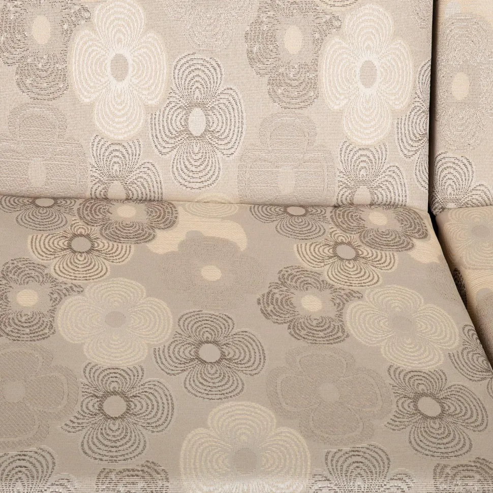 Pihakeinun pehmuste Home4You MONTREAL 114x52x9 cm, beige, ympyräkuosi, 3-osainen