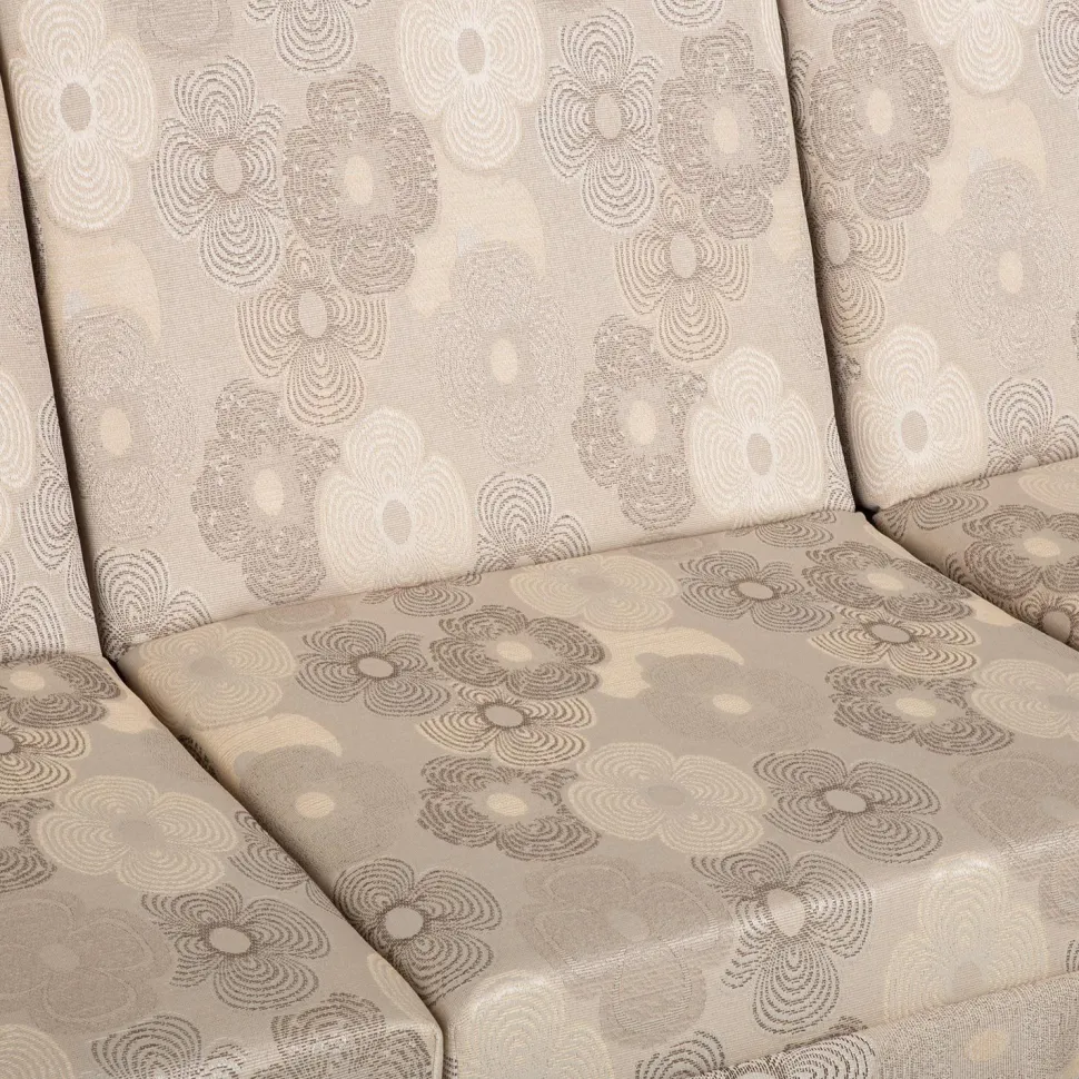 Pihakeinun pehmuste Home4You MONTREAL 114x52x9 cm, beige, ympyräkuosi, 3-osainen