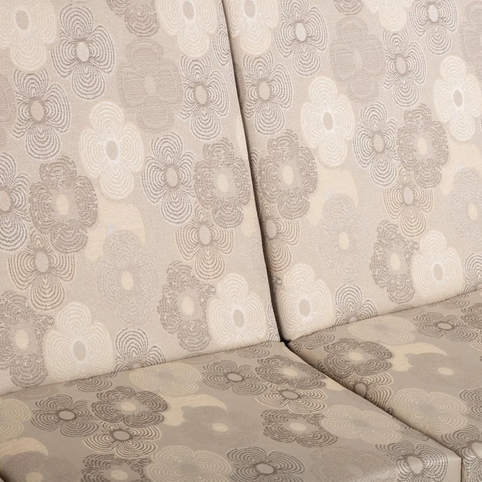 Pihakeinun pehmuste Home4You MONTREAL 114x52x9 cm, beige, ympyräkuosi, 3-osainen