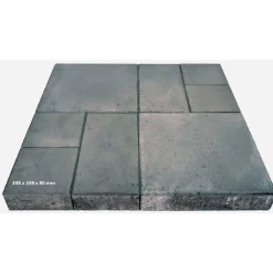 Pihakivi Lakka Roomalainen kivi 80 208x208x80 mm musta