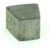 Pihakivi Rudus Klassikko iso kaarre 80 110x115x80 mm sileä musta