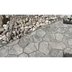 Pihakivi Rudus Luotokivi 336x246x80 mm profiloitu mustaharmaa