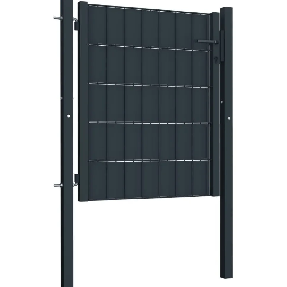 Pihaportti teräs 100x81cm antrasiitti