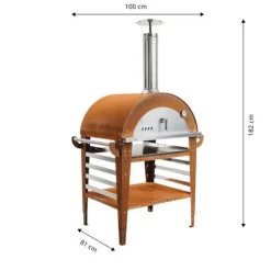Pizzauuni GrillSymbol Pizzo Inox, 80x81x96cm