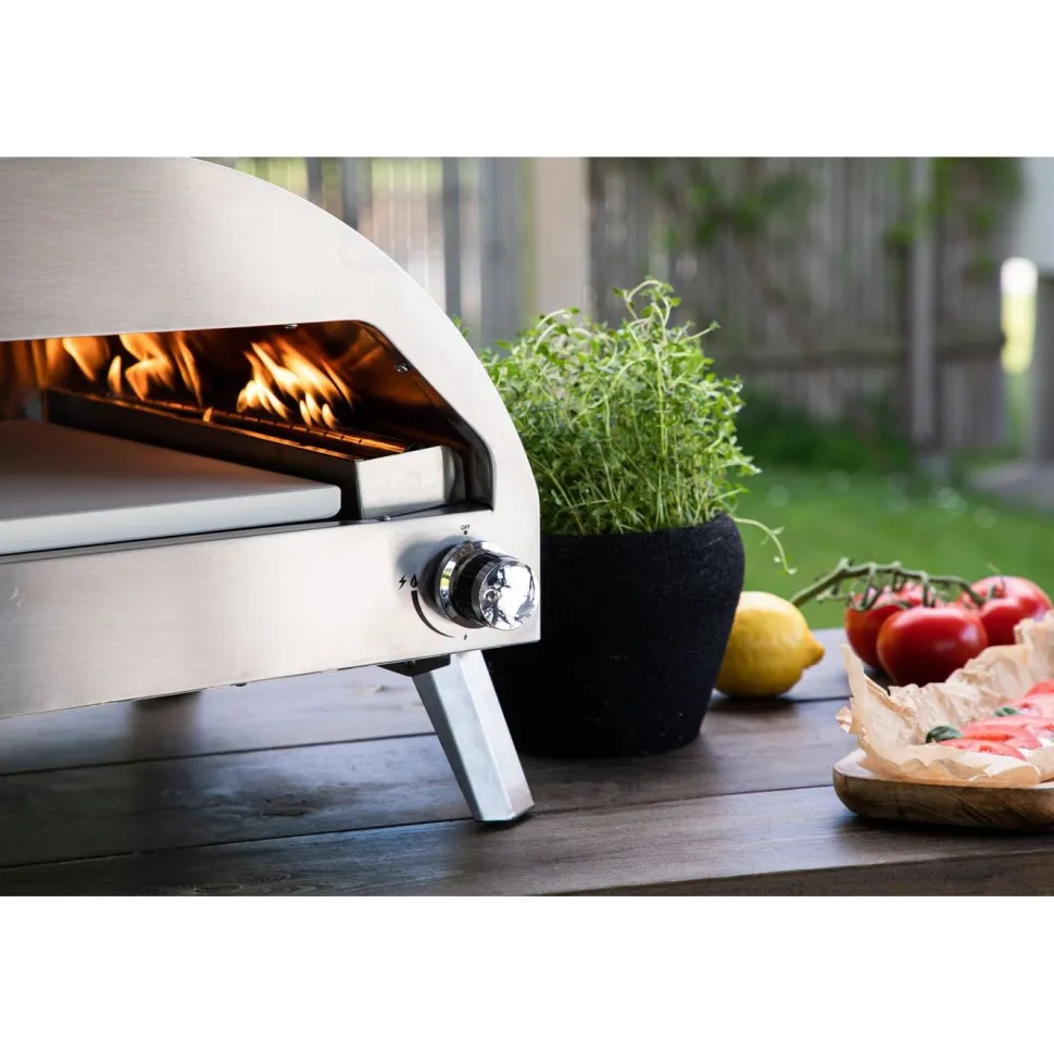Pizzauuni Venture Home Kerang, kaasulämmitteinen, hopea