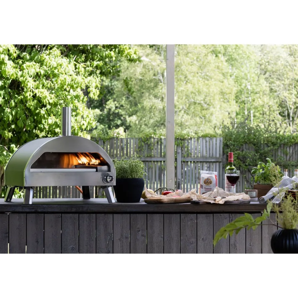 Pizzauuni Venture Home Kerang, kaasulämmitteinen, hopea
