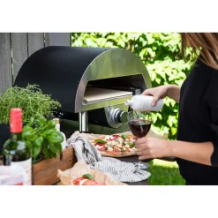 Pizzauuni Venture Home Sentosa, kaasulämmitteinen, musta