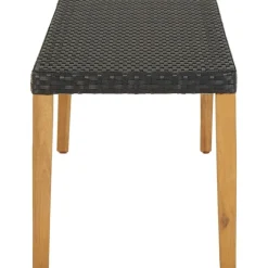 Polyrottinkinen musta puutarhapenkki 80 cm