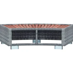 Porealtaan porras harmaa polyrottinki 92x45x25 cm