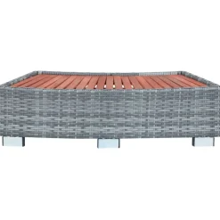 Porealtaan porras harmaa polyrottinki 92x45x25 cm