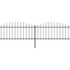 Puutarha-aita keihäskärjillä teräs (0.5-0.75)x3.4m musta