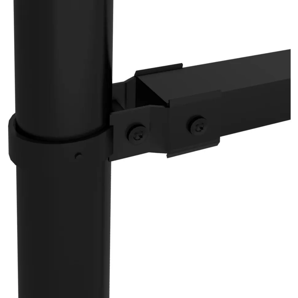 Puutarha-aita keihäskärjillä teräs (0.5-0.75)x3.4m musta