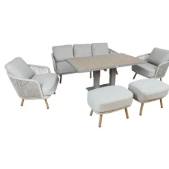 Puutarhakalustesetti Home4You MALISE 6-osainen, beige