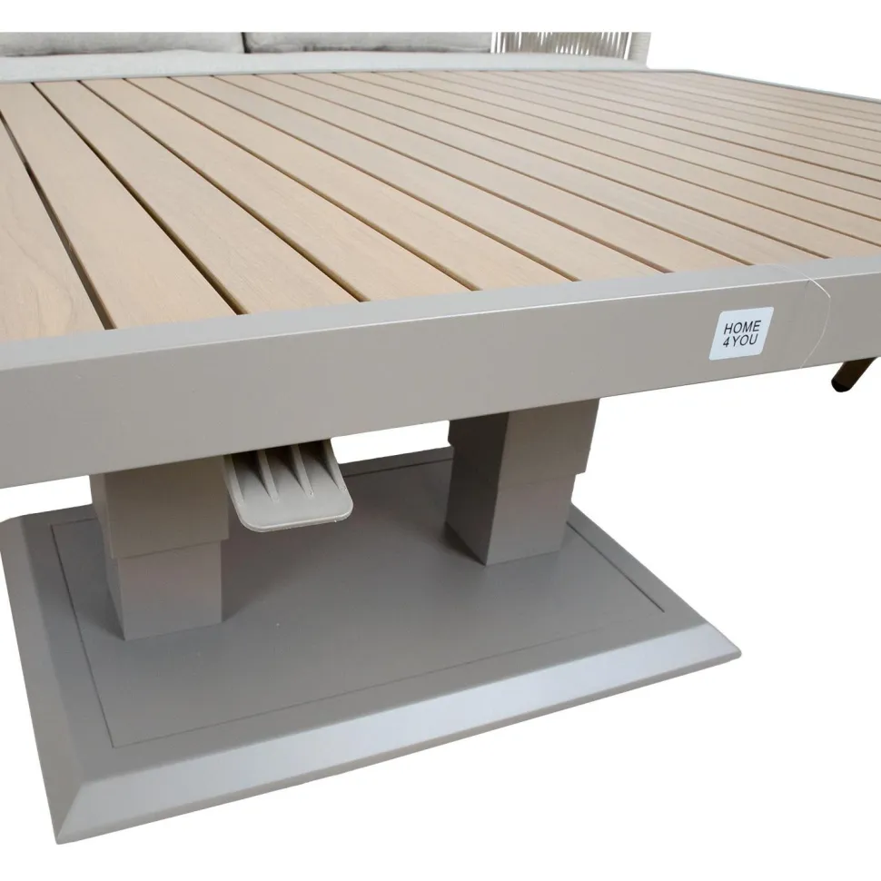 Puutarhakalustesetti Home4You MALISE 6-osainen, beige