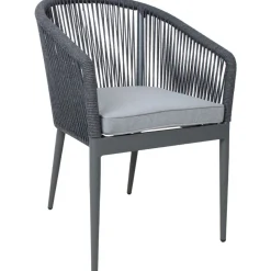 Puutarhakalustesetti Home4You CARVES pöytä ja 6 tuolia, harmaa