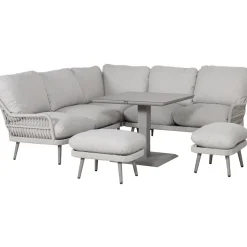 Puutarhakalustesetti Home4You MARENDA 4-osainen, harmaa/beige