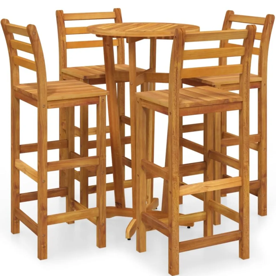 Puutarhan bistrosarja 5-osainen täysi akasiapuu (54381)