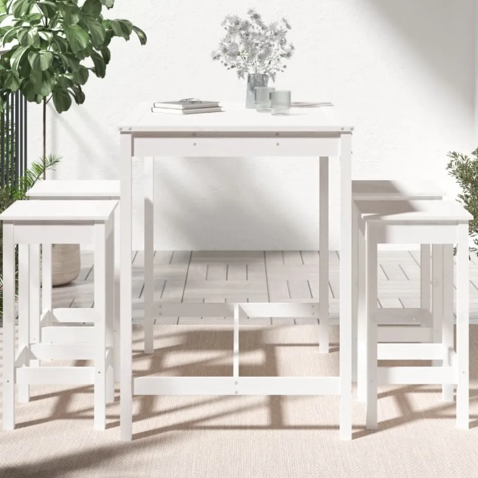 Puutarhan Bistrosarja 5-osainen valkoinen täysi mänty (54746)