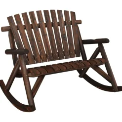 Puutarhan keinupenkki 2-istuttava 123x96x102 cm täysi kuusi (63350)