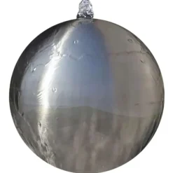 Puutarhan pallo suihkulähde led:llä ruostumaton teräs 30 cm