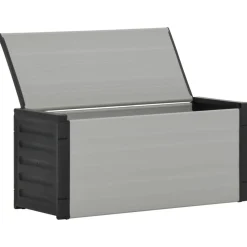 Puutarhan roskakori harmaa 85x34x40 cm