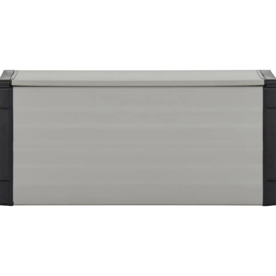 Puutarhan roskakori harmaa 85x34x40 cm
