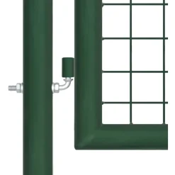 Puutarhan verkkoportti teräs 400x75cm vihreä