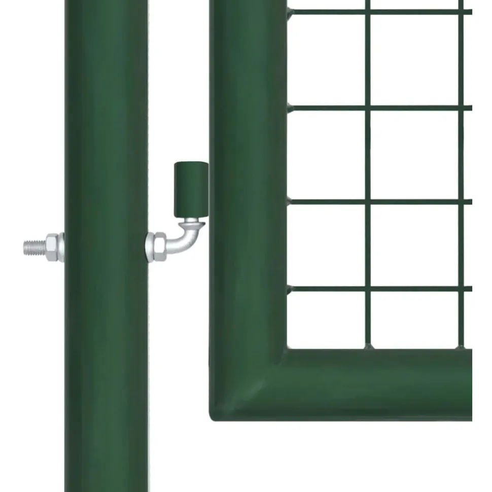 Puutarhan verkkoportti teräs 400x75cm vihreä