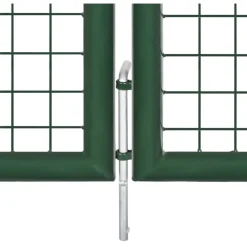 Puutarhan verkkoportti teräs 400x125cm vihreä