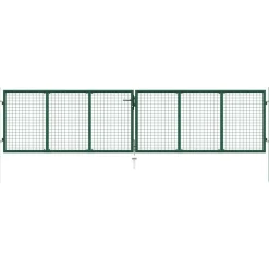Puutarhan verkkoportti teräs 400x125cm vihreä