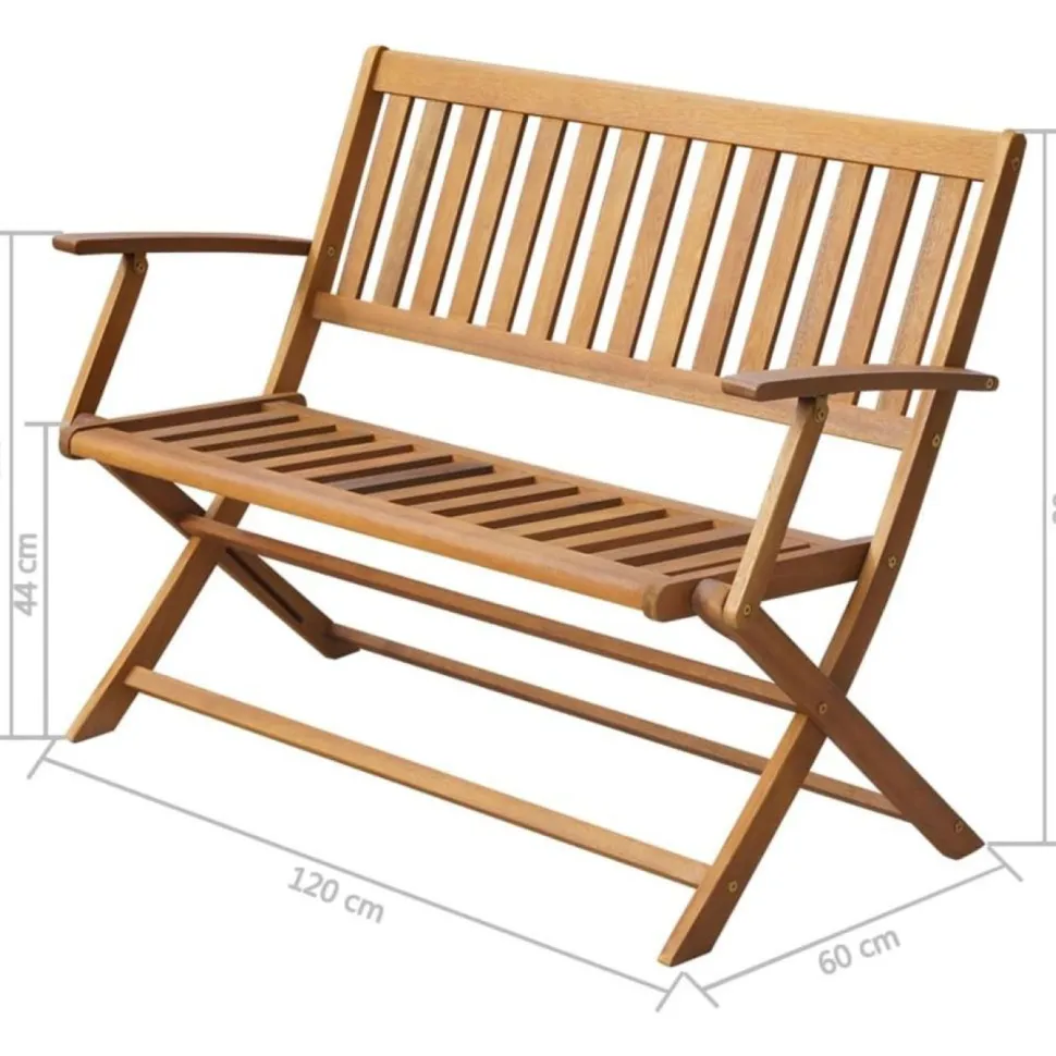 Puutarhapenkki 120 cm akaasiapuu