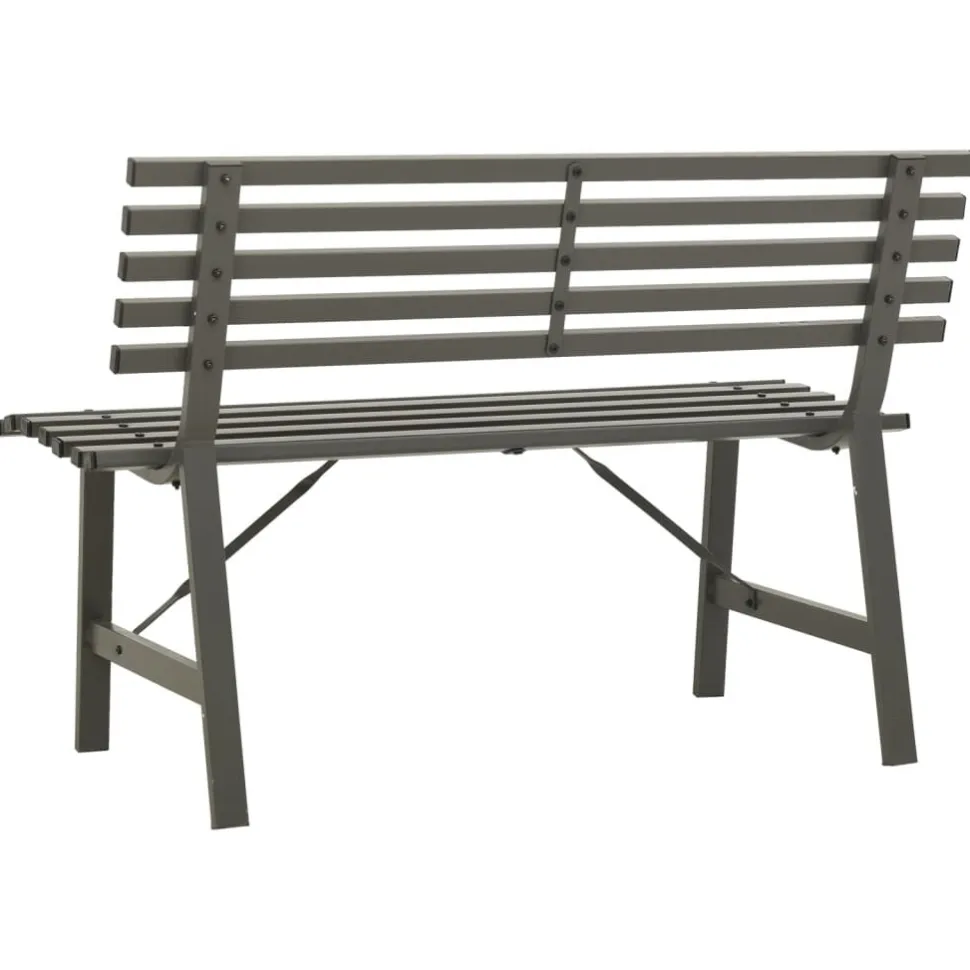 Puutarhapenkki 110 cm teräs musta