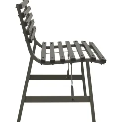 Puutarhapenkki 110 cm teräs musta