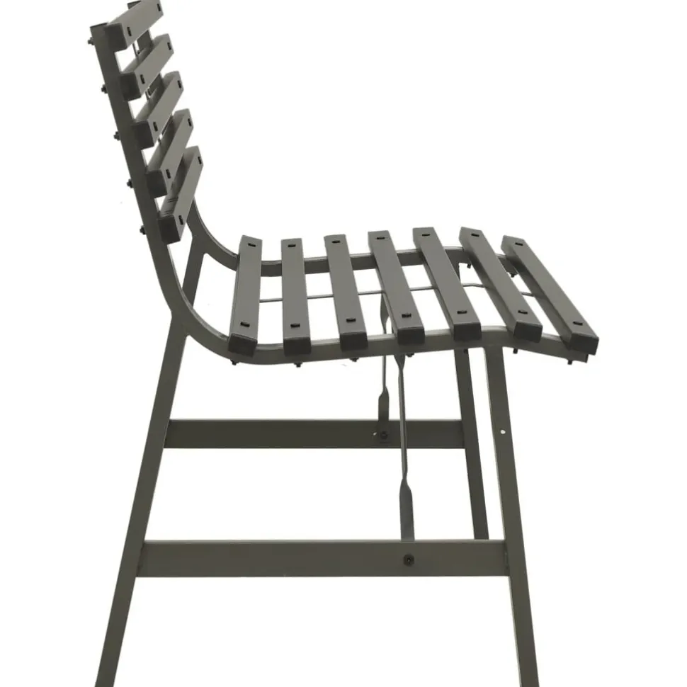 Puutarhapenkki 110 cm teräs musta