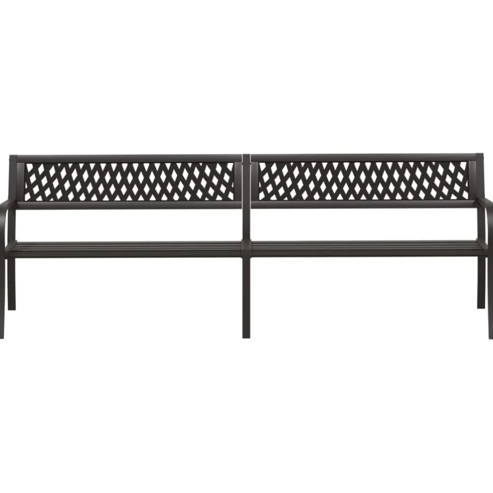 Puutarhapenkki 125 cm teräs musta