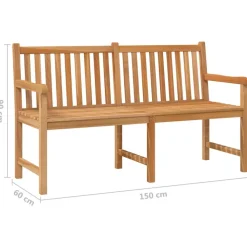 Puutarhapenkki 114 cm, tiikkiä