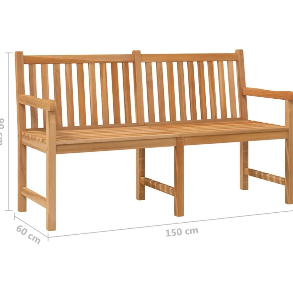 Puutarhapenkki 114 cm, tiikkiä