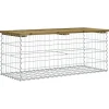 Puutarhapenkki kivikorilla 103x44x42 cm kyllästetty mänty