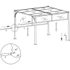 Puutarhapergola rullattavalla katolla 3x3 m antrasiitti (49324)