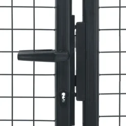 Puutarhaportti galvanoitu teräs 400x175cm harmaa