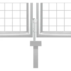 Puutarhaportti teräs 500x75cm hopea