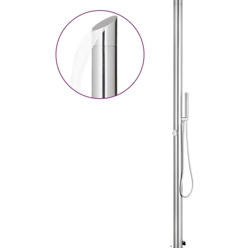 Puutarhasuihku 220 cm ruostumaton teräs