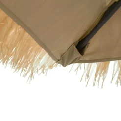 Puutarhavarjo LED-valot ja terästanko ruskea 269x269x235 cm (05087)