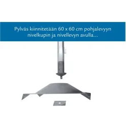 Pylväslaituri Savorak Suorapääty 5m irto-osina
