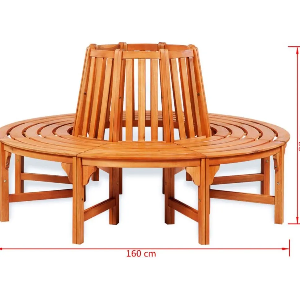 Pyöreä penkki puun ympärille Ø 160 cm