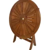 Pöytä Home4You FABIOLA Ø80xK72 cm, akaasia, ruskea