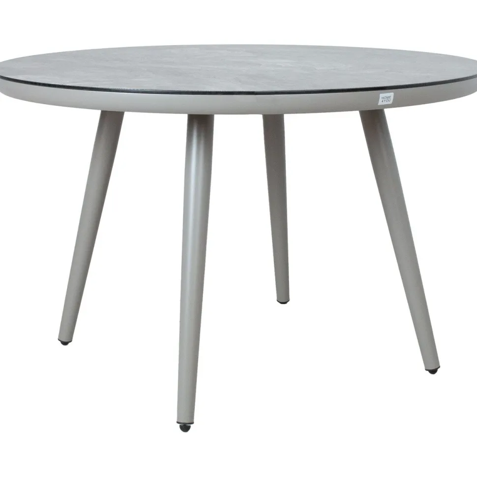 Pöytä Home4You SILVA Ø120xK75 cm, harmahtava, beige
